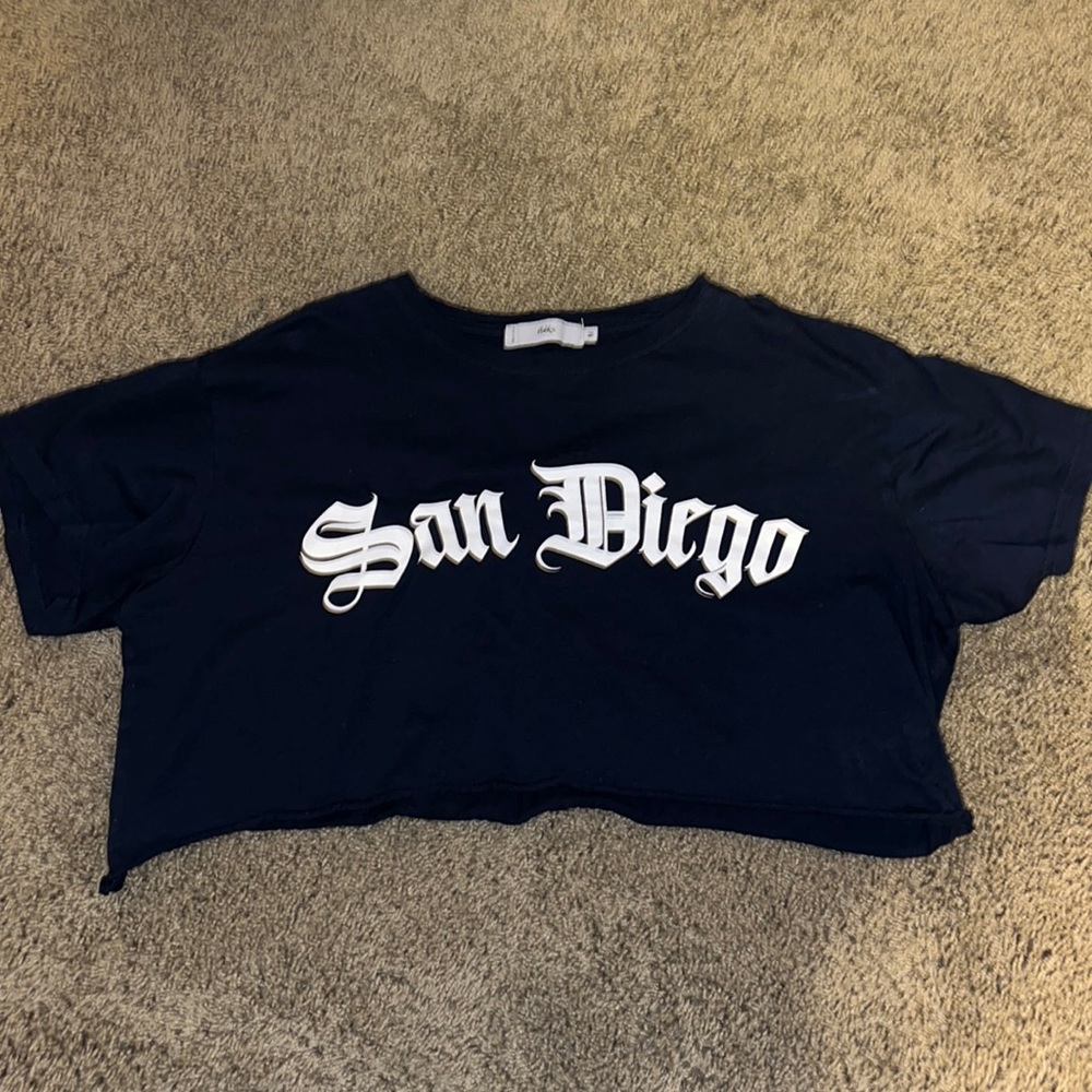 Navy San Diego Crop Top